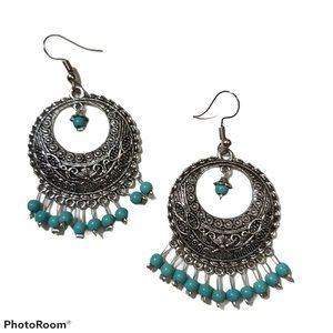 *3/$85* Drop earrings Artisan metal beaded boho